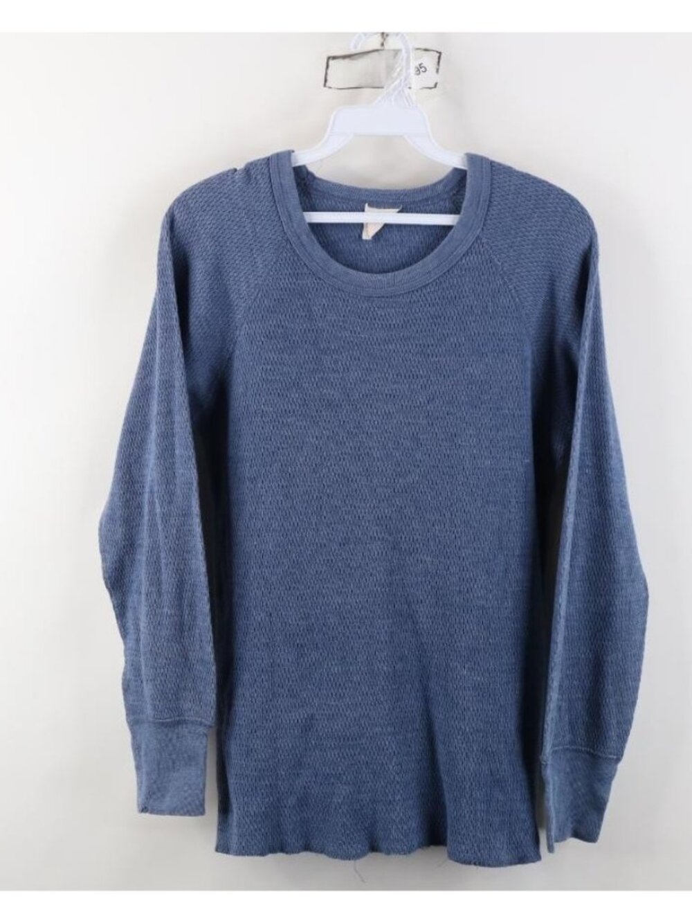 Vtg 70s Streetwear Mens Large Blank Thermal Waffle Knit Long Sleeve T-Shirt USA